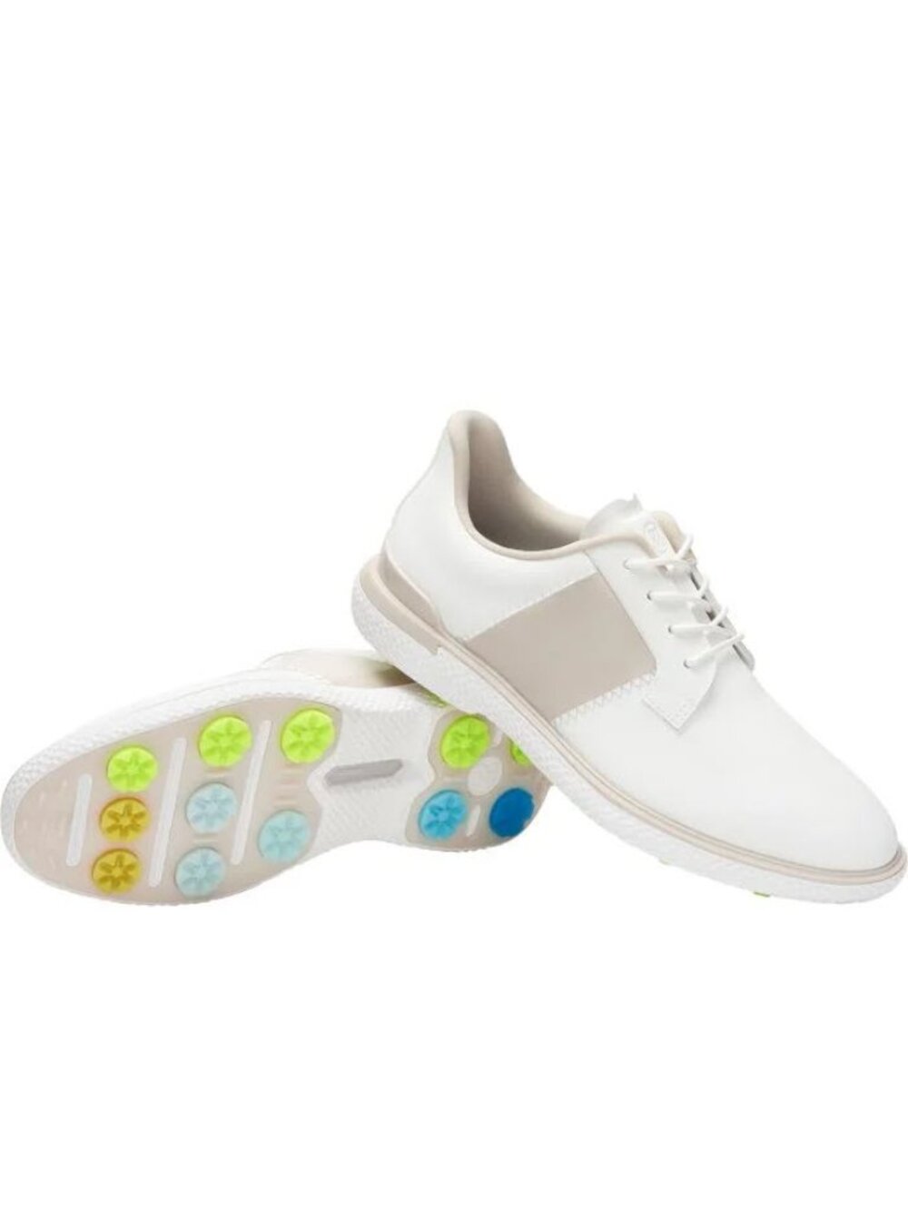 G/FORE Womens Gallivan2r Side Stripe Kiltie Golf Shoes - Snow/Stone Sz 9